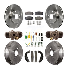 Charger l&#39;image dans la galerie, Front Rear Disc Brake Rotors Ceramic Pads And Drum Kit (9Pc) For Toyota Yaris