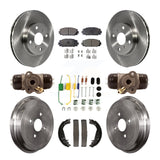 Front Rear Disc Brake Rotors Ceramic Pads And Drum Kit (9Pc) For Toyota Yaris