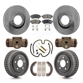 Front Rear Brake Rotors Ceramic Pad Drum Kit (9Pc) For Chevrolet Venture Pontiac