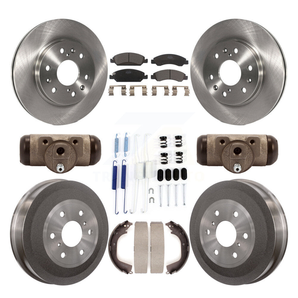 Front Rear Brake Rotor Ceramic Pad & Drum Kit (9Pc) For Chevrolet Silverado 1500