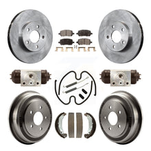 Charger l'image dans la galerie, Front Rear Brake Rotor Ceramic Pad &amp; Drum Kit (9Pc) For Chevrolet Cobalt Pontiac