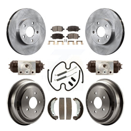 Front Rear Brake Rotor Ceramic Pad & Drum Kit (9Pc) For Chevrolet Cobalt Pontiac