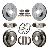 Front Rear Brake Rotor Ceramic Pad & Drum Kit (9Pc) For Chevrolet Cobalt Pontiac