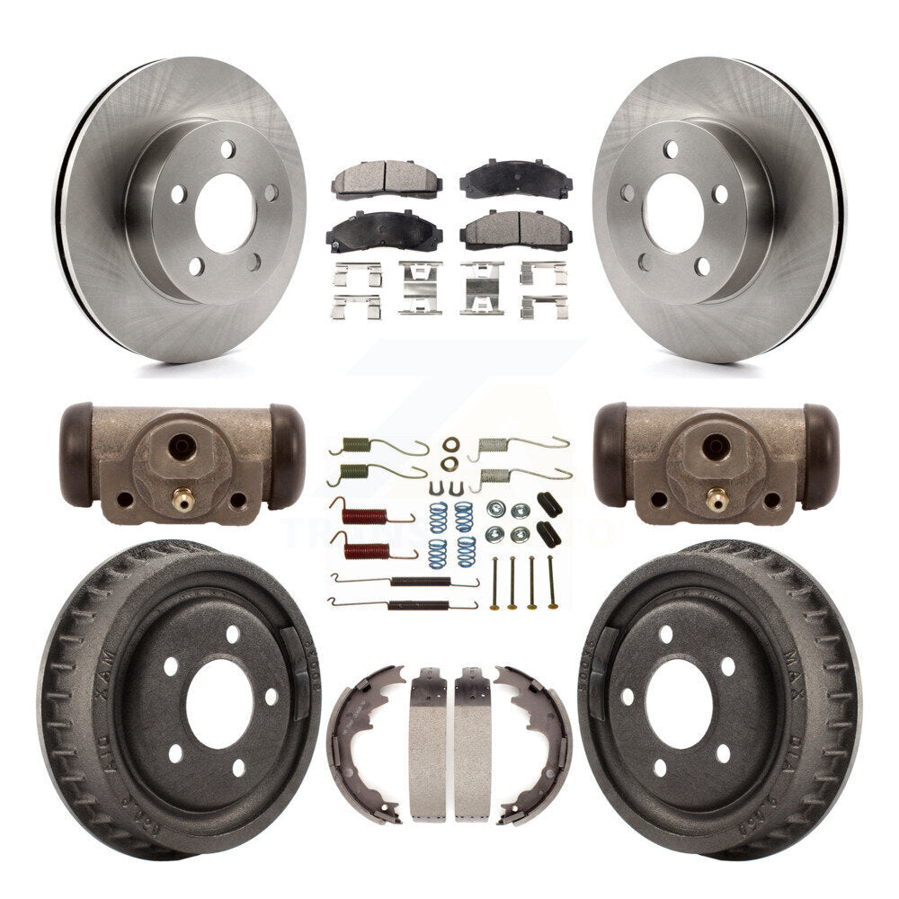 [Front+Rear] 01-02 Ford Ranger 4WD Premium OE Brake Rotor Drum Kit & Ceramic Pads For Max Braking