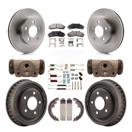 [Front+Rear] 01-02 Ford Ranger 4WD Premium OE Brake Rotor Drum Kit & Ceramic Pads For Max Braking