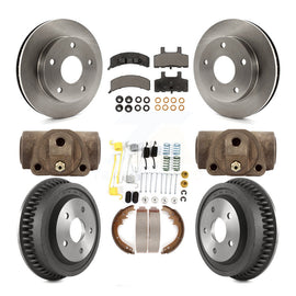 [Front+Rear] 94-99 Dodge Ram 1500 4WD Premium OE Brake Rotor Drum Kit & Ceramic Pads For Max Braking
