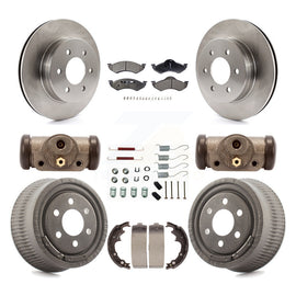 Front Rear Disc Brake Rotors Ceramic Pads And Drum Kit (9Pc) For Dodge Dakota