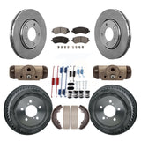 Front Rear Disc Brake Rotor Ceramic Pad Drum Kit (9Pc) For Dodge Chrysler Town &