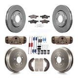 Front Rear Disc Brake Rotor Ceramic Pad Drum Kit (9Pc) For Dodge Caravan Chrysler Voyager K8T-102683