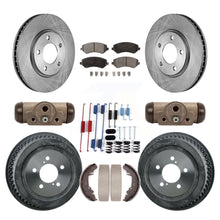 Charger l'image dans la galerie, Front Rear Disc Brake Rotor Ceramic Pad &amp; Drum Kit (9Pc) For Dodge Grand Caravan