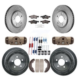 Front Rear Disc Brake Rotor Ceramic Pad Drum Kit (9Pc) For Dodge Chrysler Town &