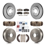 Front Rear Disc Brake Rotor Ceramic Pad & Drum Kit (9Pc) For Dodge Grand Caravan Chrysler K8T-102686