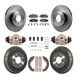 Rotors de frein à disque avant et arrière, plaquettes en céramique et Kit de tambour (9 pièces) pour Honda Insight 