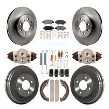 Load image into Gallery viewer, Front Rear Disc Brake Rotors Ceramic Pads And Drum Kit (9Pc) For Honda Fit