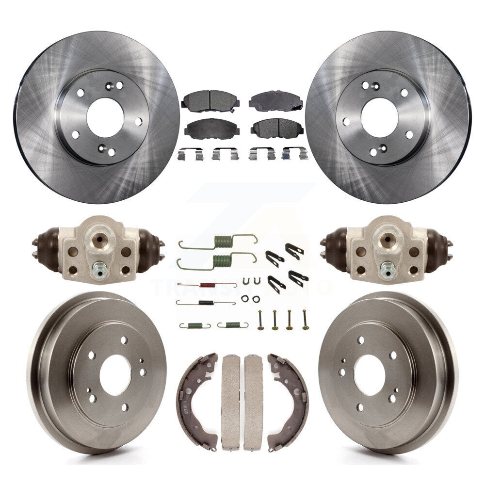 Kit de plaquettes et de tambour en céramique, Rotor de frein à disque avant et arrière (9 pièces) pour Honda Civic GX 2011 