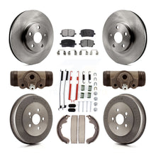 Load image into Gallery viewer, Front Rear Brake Rotor Ceramic Pad Drum Kit (9Pc) For Pontiac Vibe Toyota Matrix