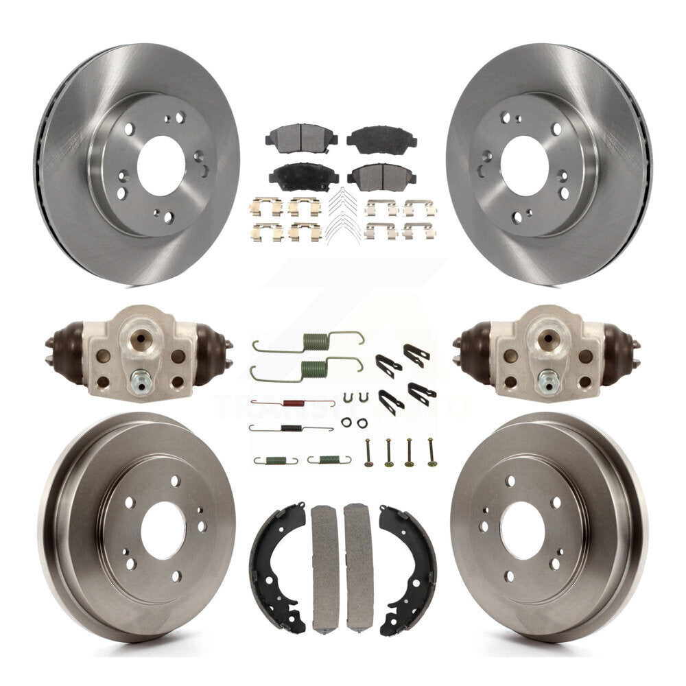 Kit de plaquettes et de tambour en céramique pour rotor de frein avant et arrière (9 pièces) pour Honda Civic Hybrid 06-08 