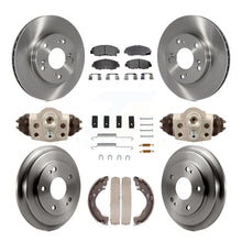 Charger l'image dans la galerie, Front Rear Disc Brake Rotors Ceramic Pads And Drum Kit (9Pc) For Honda Civic