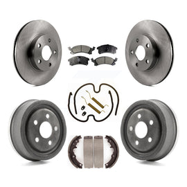 Front Rear Disc Brake Rotors Ceramic Pads And Drum Kit (7Pc) For Pontiac Sunfire