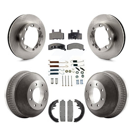 Front Rear Disc Brake Rotor Ceramic Pad & Drum Kit (7Pc) For K3500 Chevrolet GMC
