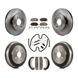 Front Rear Brake Rotor Ceramic Pad Drum Kit (7Pc) For Chevrolet Cobalt Saturn G5