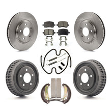 Charger l'image dans la galerie, Rotors de frein à disque avant et arrière, tampons en céramique et Kit de tambour (7 pièces) pour Chevrolet Malibu 