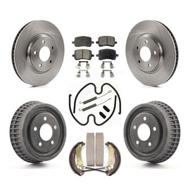 Front Rear Disc Brake Rotors Ceramic Pad And Drum Kit (7Pc) For Chevrolet Malibu