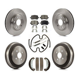 Front Rear Disc Brake Rotors Ceramic Pads And Drum Kit (7Pc) For Pontiac Pursuit