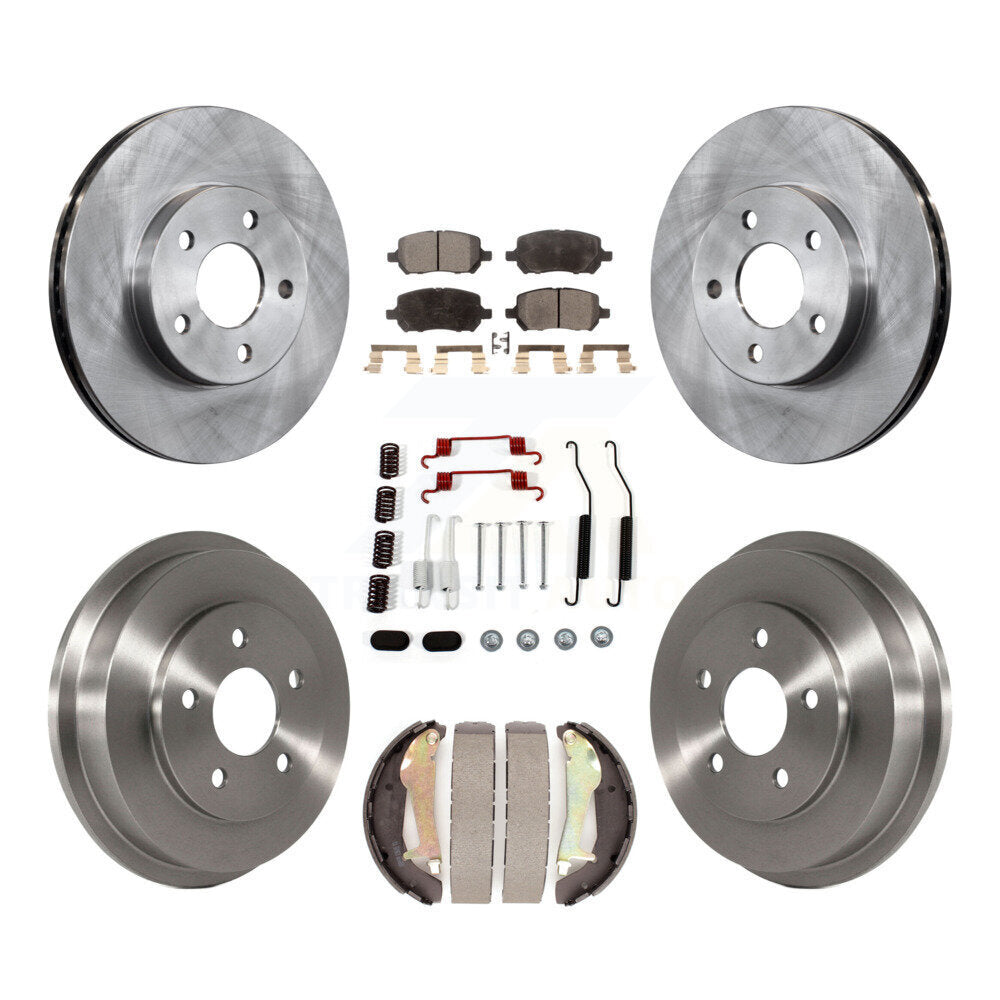 Kit de plaquettes et de tambour en céramique pour Rotor de frein avant et arrière (7 pièces) pour Chevrolet Cobalt Pontiac 