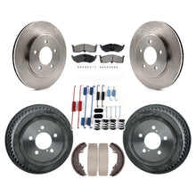 Load image into Gallery viewer, Front Rear Brake Rotor Ceramic Pad Drum Kit (7Pc) For Dodge Grand Caravan Town &amp;