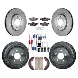 Front Rear Disc Brake Rotor Ceramic Pad Drum Kit (7Pc) For Dodge Chrysler Town &