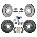 Front Rear Disc Brake Rotor Ceramic Pad Drum Kit (7Pc) For Dodge Chrysler Town &