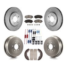 Load image into Gallery viewer, Front Rear Disc Brake Rotor Ceramic Pad &amp; Drum Kit (7Pc) For Dodge Grand Caravan