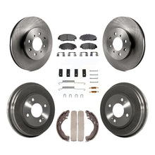 Charger l'image dans la galerie, Front Rear Disc Brake Rotors Ceramic Pads And Drum Kit (7Pc) For Honda Insight