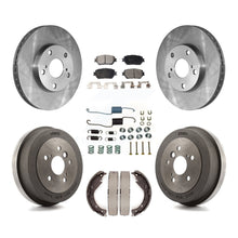 Load image into Gallery viewer, Front Rear Brake Rotors Ceramic Pad Drum Kit (7Pc) For 2005 Toyota Camry Base/LE