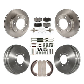 Front Rear Disc Brake Rotors Ceramic Pads And Drum Kit (7Pc) For Toyota 4Runner