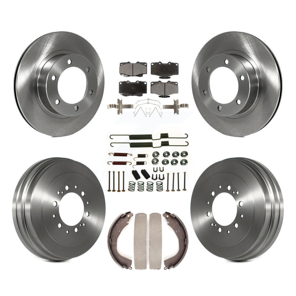 Front Rear Disc Brake Rotors Ceramic Pads And Drum Kit (7Pc) For Toyota 4Runner