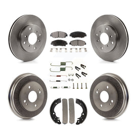 Front Rear Disc Brake Rotors Ceramic Pads And Drum Kit (7Pc) For Honda Accord