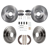 Front Rear Disc Brake Rotors Ceramic Pads And Drum Kit (7Pc) For Honda Civic