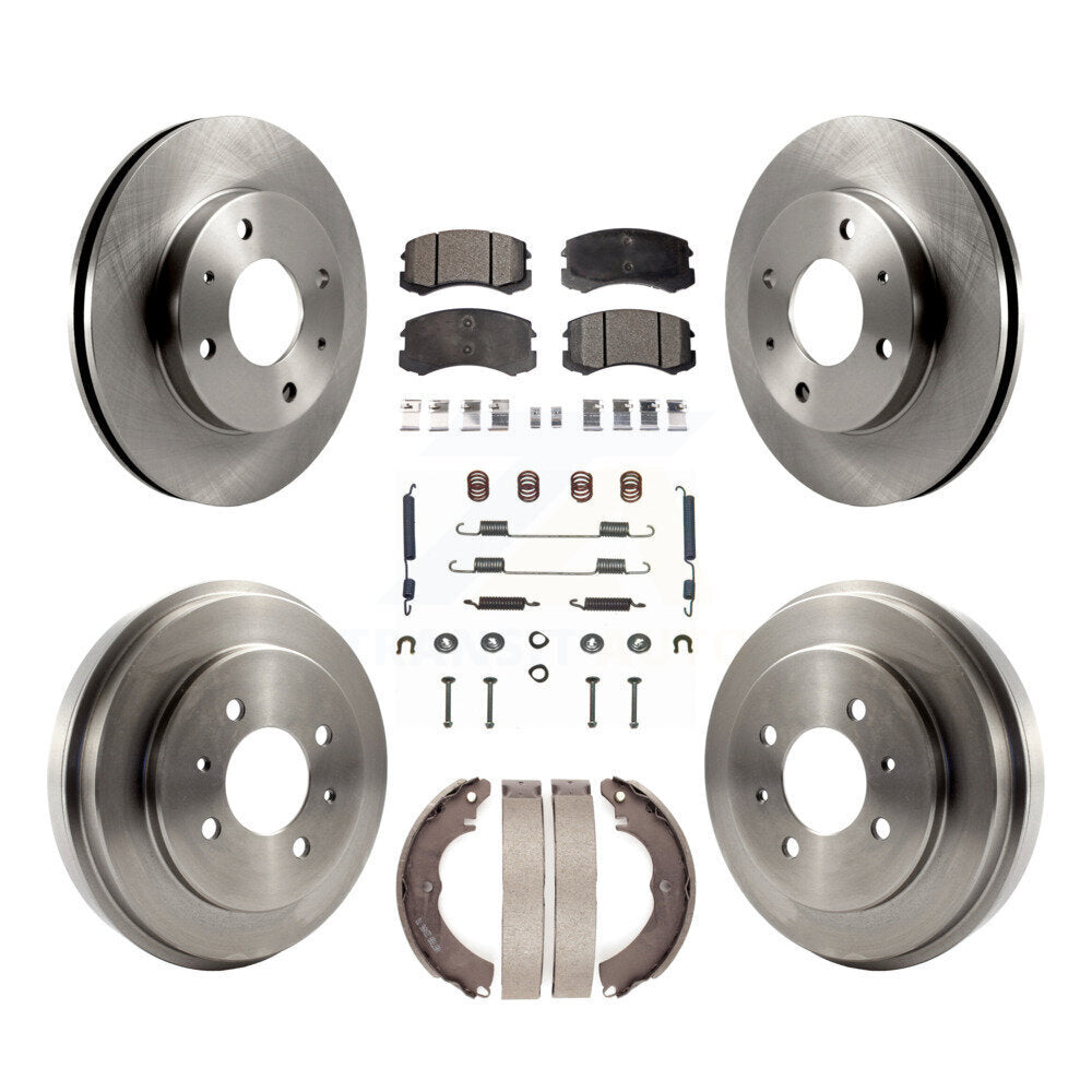 Kit de plaquettes et de tambour en céramique, Rotor de frein à disque avant et arrière (7 pièces) pour Mitsubishi Lancer 
