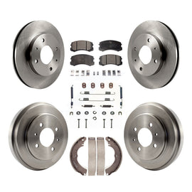 Kit de plaquettes et de tambour en céramique, Rotor de frein à disque avant et arrière (7 pièces) pour Mitsubishi Lancer 