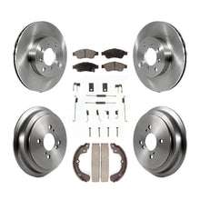 Charger l'image dans la galerie, Kit de plaquettes et de tambour en céramique pour rotor de frein avant et arrière (7 pièces) pour Suzuki Aerio 2006-2007 