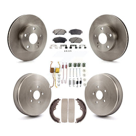 Front Rear Disc Brake Rotors Ceramic Pads And Drum Kit (7Pc) For Toyota Tacoma