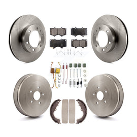 [Front+Rear] 2015 Toyota Tacoma RWD Premium OE Brake Rotor Drum Kit & Ceramic Pads For Max Braking