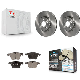 Front Brake Rotor & Ceramic Pad Kit For 2008 Volvo V70 With 300mm Diameter