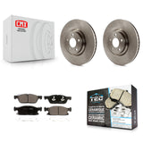 Front Disc Brake Rotors And Ceramic Pads Kit For Lincoln Continental