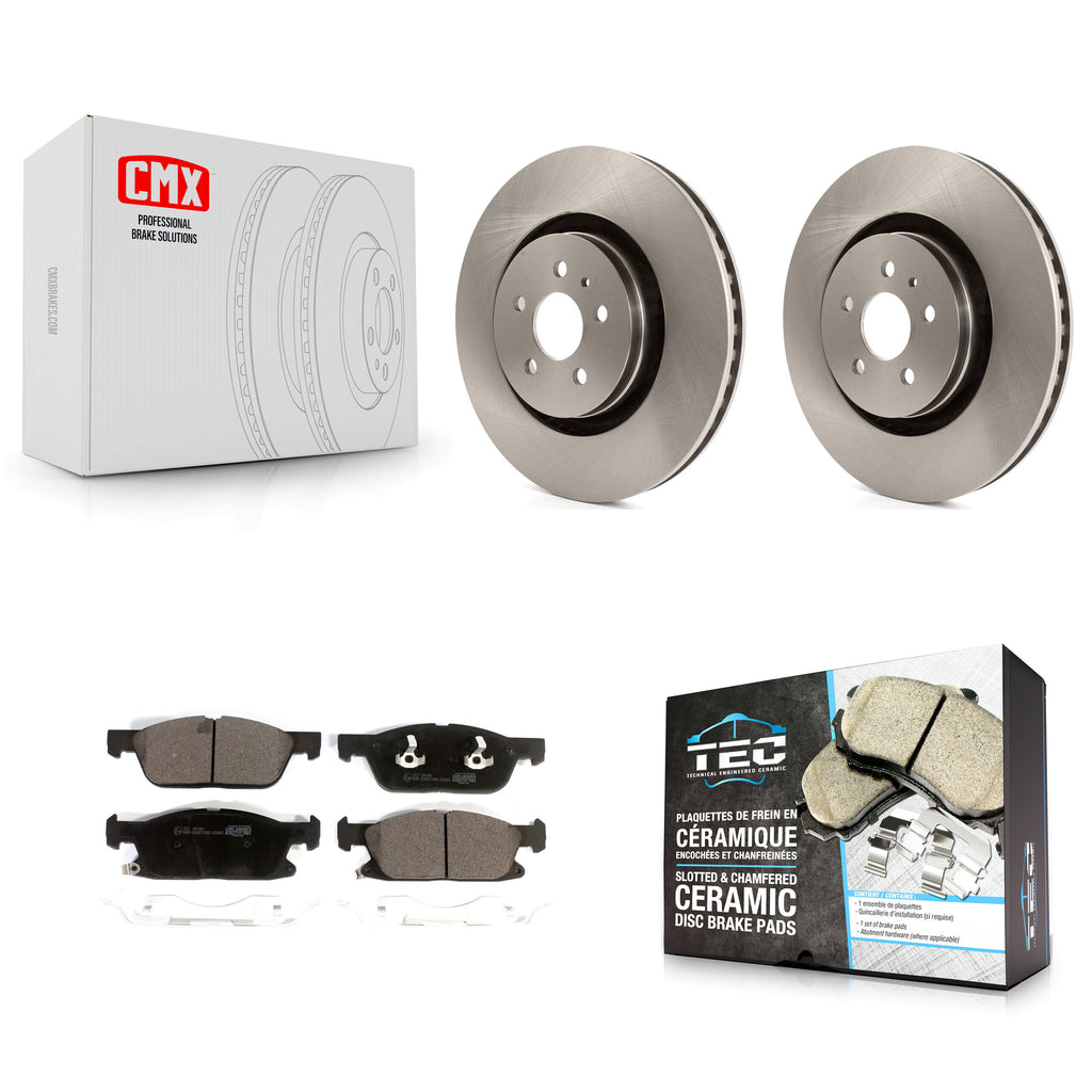 Front Disc Brake Rotor & Ceramic Pad Kit For Ford Fusion Lincoln MKZ Continental