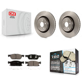 Front Disc Brake Rotor & Ceramic Pad Kit For Ford Fusion Lincoln MKZ Continental