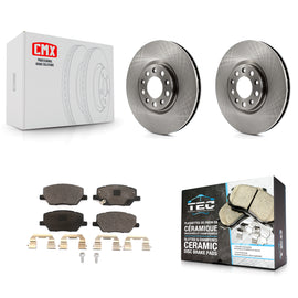 Front Disc Brake Rotors And Ceramic Pads Kit For Jeep Renegade Compass Fiat 500X