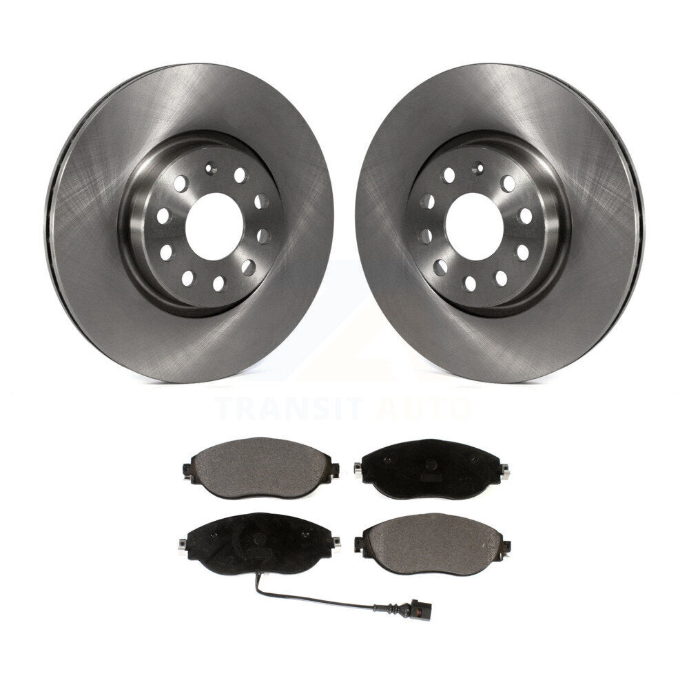 Front Disc Brake Rotors And Ceramic Pads Kit For Volkswagen GTI Jetta